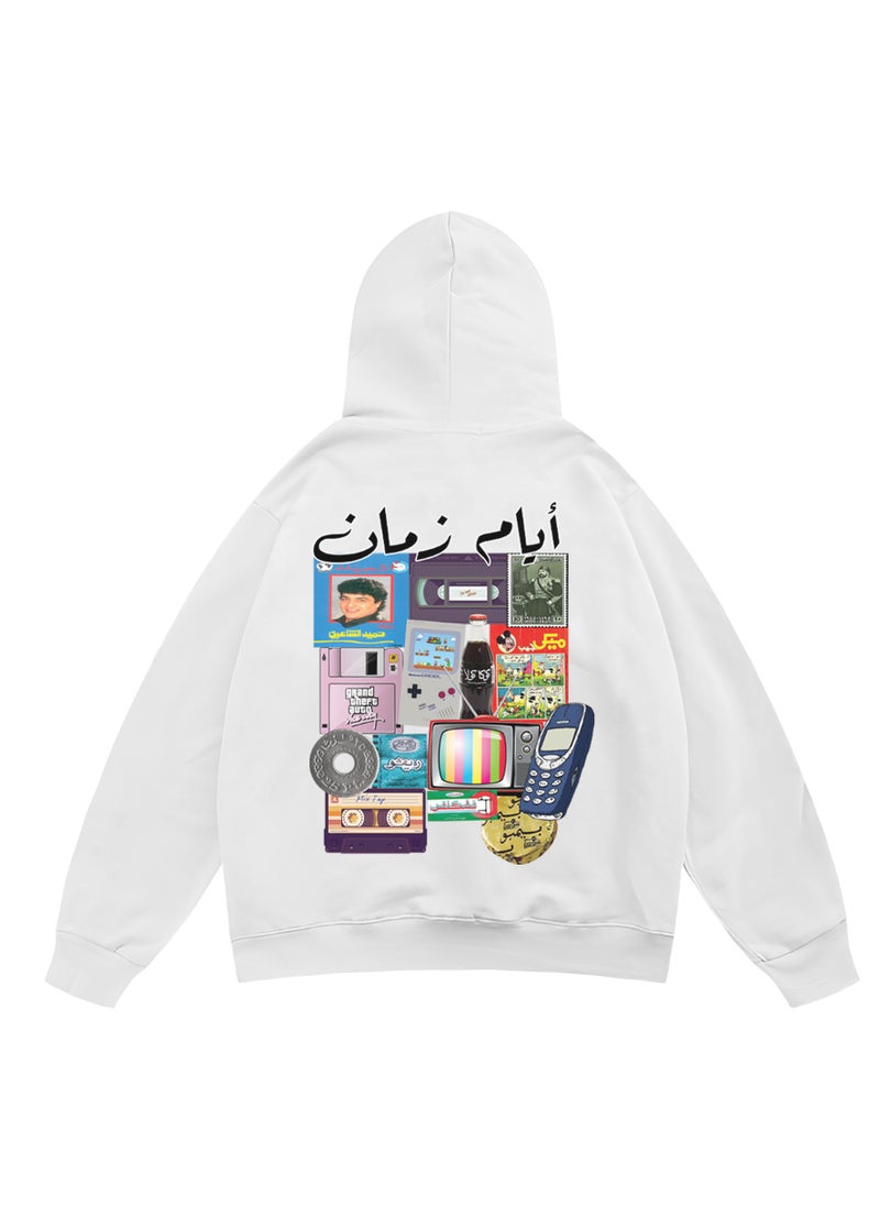 برنت ان جو هوودى اوفر سايز للرجال و النساء - هودي ايام زمان  - Image 2