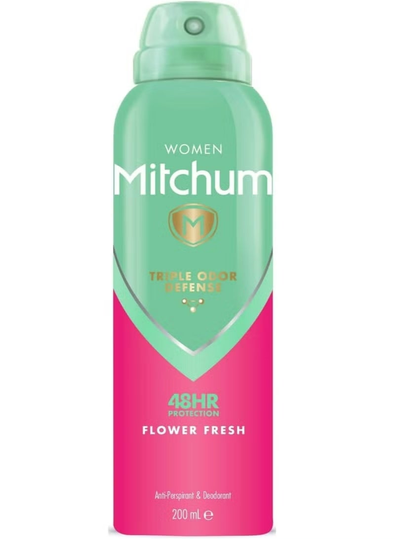 ميتشوم ميتشام مزيل عرق للسيدات ثلاثي الحماية من الروائح لمدة 48 ساعة – فلور فريش، 200 مل