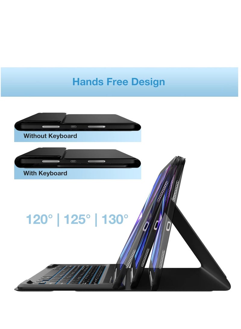 ELTRAZONE Versatile Keyboard Cover for iPad Air 13” and Pro 12.9” – Sleek Black Design - Image 3