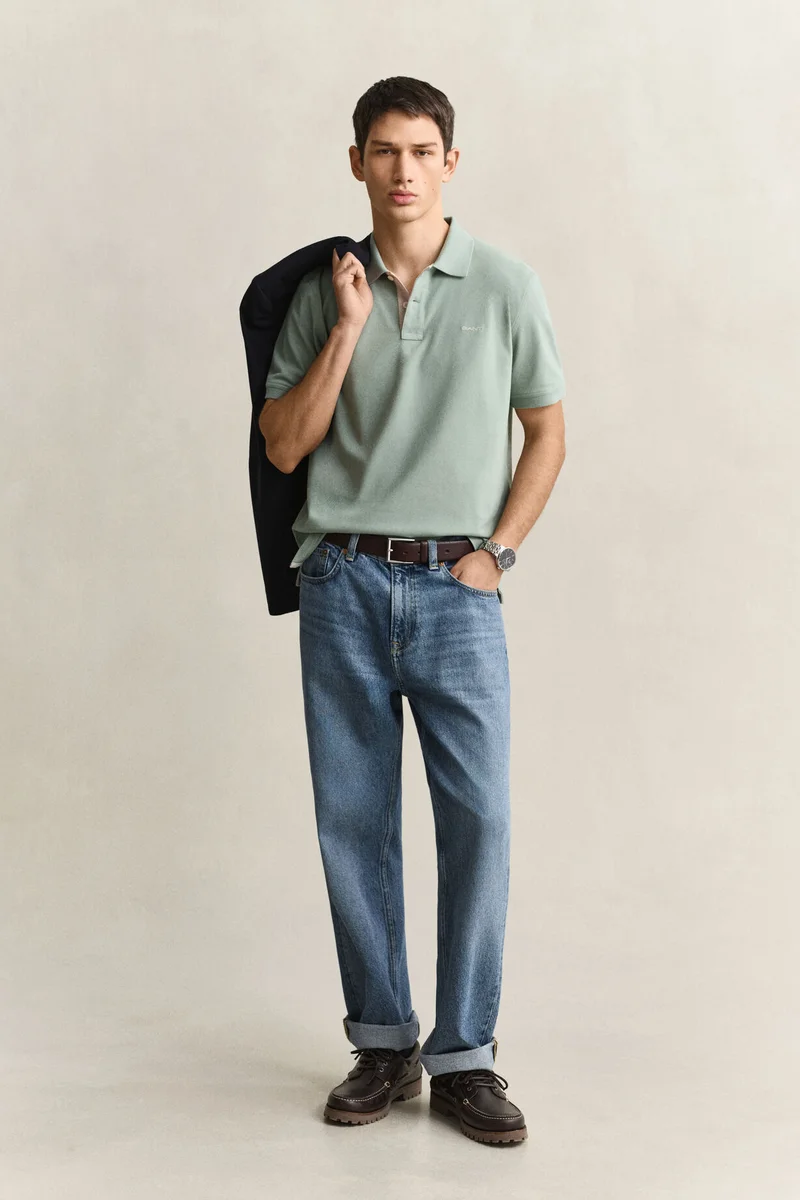غانت Reg Contrast Pique Ss Polo