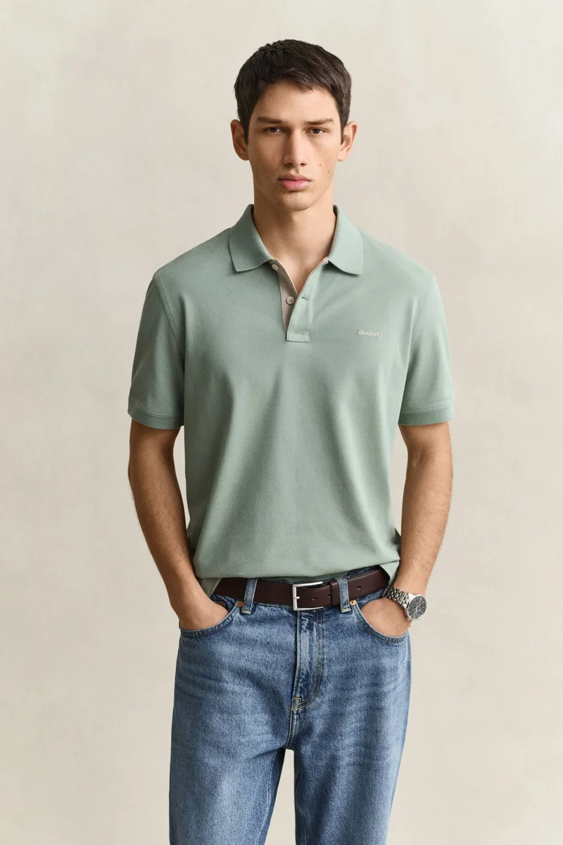 غانت Reg Contrast Pique Ss Polo