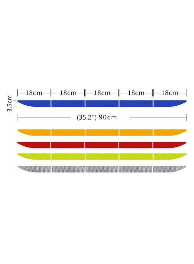 JZS Car Trunk Reflective Stickers, Anti-Scratch Bumper Guard Warning Cover, for Most Cars, SUVs and Pickups, Exterior Accessories, Red - Image 2