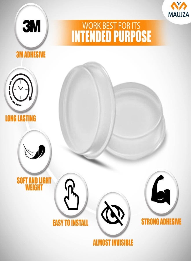 MAUJZA Cabinet Door Bumpers, 128 Pieces for Sound Dampening and Surface Protection, Cabinet Bumpers, Transparent Self Adhesive Soft Close, 3M Sticky Rubber Pads, Kitchen Cabinet, Cupboard and Drawer - Image 4