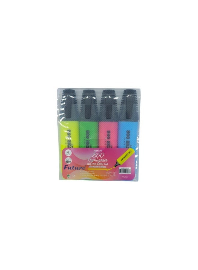 Future - 4-Pack Fluorescent 800 Highlighters 5.0mm