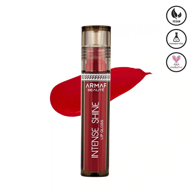 Armaf Beaute Intense Shine Lip Gloss Cherry 3.2g, Hydrate & Moisture, Wet Shine, Weightless & Long Lasting Finish, Single Swipe High Pigment, Ultra Nourishing, Lightweight & Non Sticky, Glossy Lips - Image 1