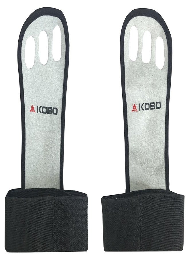 Kobo WTA-28 Leather Weight Lifting Grip Pads/Hand Grips/Cross Fitness Gloves for Pull Ups/Gym Gloves for Fitness/Functional Training Hand Protector (XL) - Image 1