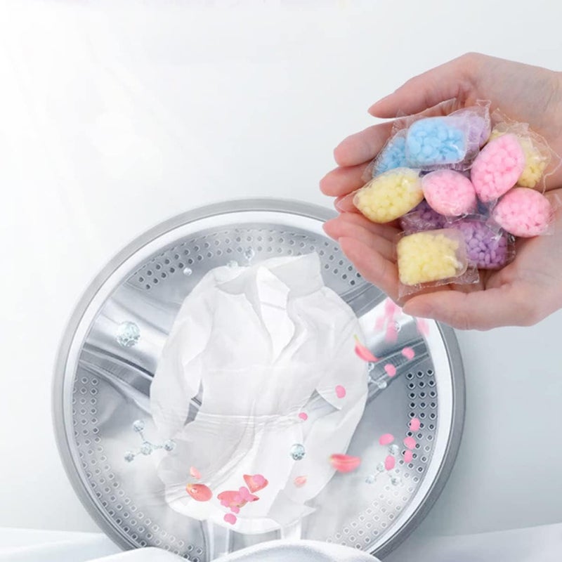ويوبلز خرز معطر للغسيل المنزلي برائحة اللافندر، يدوم طويلاً أثناء الغسيل، معطر للأقمشة، معزز للرائحة، منعم أقمشة رائع، خرز متنوع للملابس: جي واش - Image 2