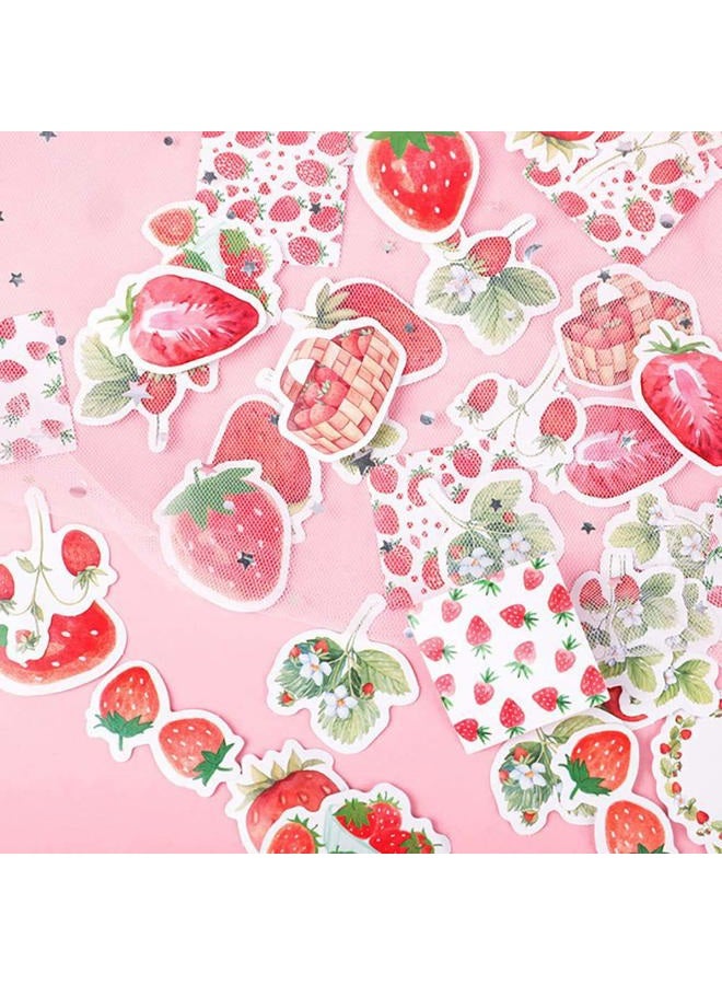 Doraking Mini Size Scrapbooks Stickers, 45pcs Doraking DIY Decoration Super Cute Strawberry Stickers for Laptop Scrapbook Suitcase Diary Notebooks Album, Small Stickers (Strawberry Cream) - Image 4