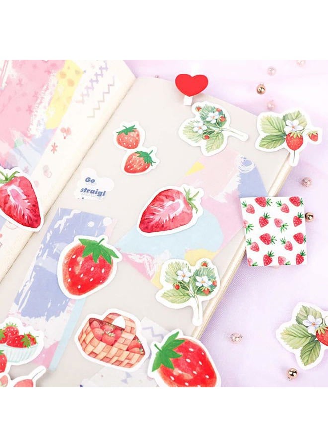 Doraking Mini Size Scrapbooks Stickers, 45pcs Doraking DIY Decoration Super Cute Strawberry Stickers for Laptop Scrapbook Suitcase Diary Notebooks Album, Small Stickers (Strawberry Cream) - Image 5