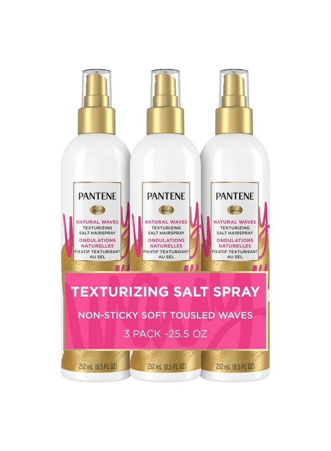 Pantene Pantene Pro-V Salt Texturizing Hairspray, No Sea Needed, Natural Waves, Pack of 3, 25.5 oz Total  - Image 1