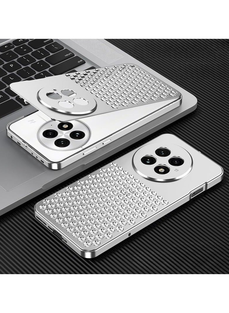 OnePlus 13R compatible metal case with built-in precision hole lens protection and heat sink, aluminium single sided snap-on case for OnePlus 13R 5G