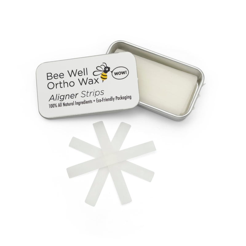 Bee Well Invisalign Wax | 100% All Natural Beeswax Aligner Kit Essential for Clear Aligners Strips | Protects & Relieves Irritation | 1 Recyclable Tin with 40 Strips - Image 3
