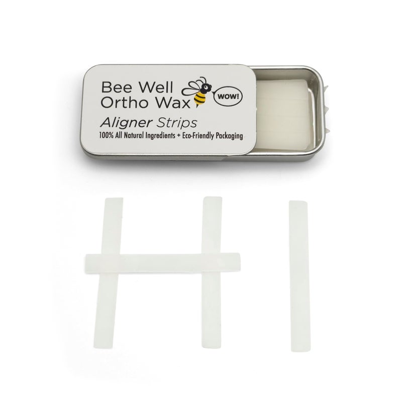 Bee Well Invisalign Wax | 100% All Natural Beeswax Aligner Kit Essential for Clear Aligners Strips | Protects & Relieves Irritation | 1 Recyclable Tin with 40 Strips - Image 2