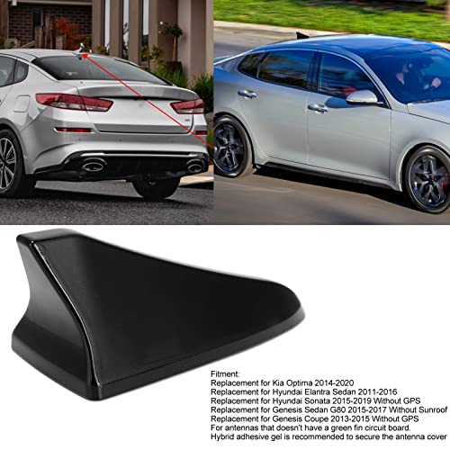 EVGATSAUTO Car Shark Fin Antenna Cover, Shark Fin Roof Antenna Cover 96219 D5000EBQK Roof Antenna Aerial Shell Replacement for Sedan(Black) - Image 5