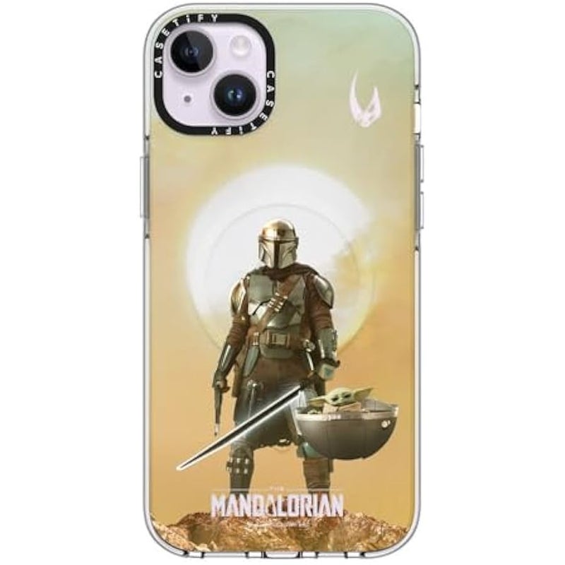 كاستيفي CASETiFY Clear iPhone 14 Plus Case 【Mandalorian Co-Lab/Not Yellowing / 6.6ft Drop Protection/Compatible with Magsafe】 - A Clan of Two - Clear - Image 2