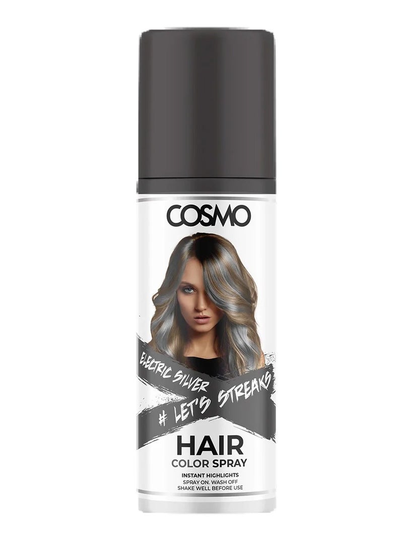 Cosmo Electric Silver Hair Color Spray 100Ml