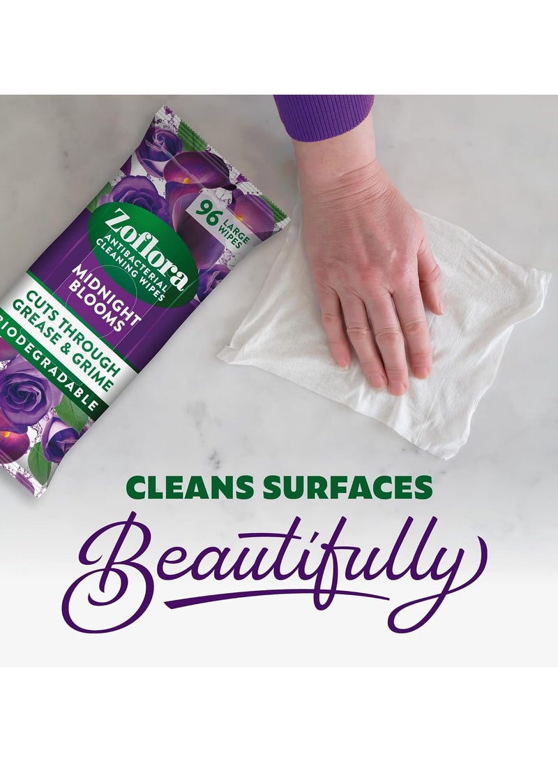 زوفلورا مناديل تنظيف قابلة للتحلل، برائحة زهور منتصف الليل 96مناديل - Image 4