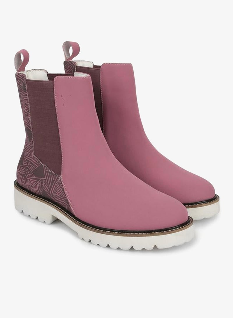 YOHO Pink Comfortable Lightweight Printed Boots - Image 5