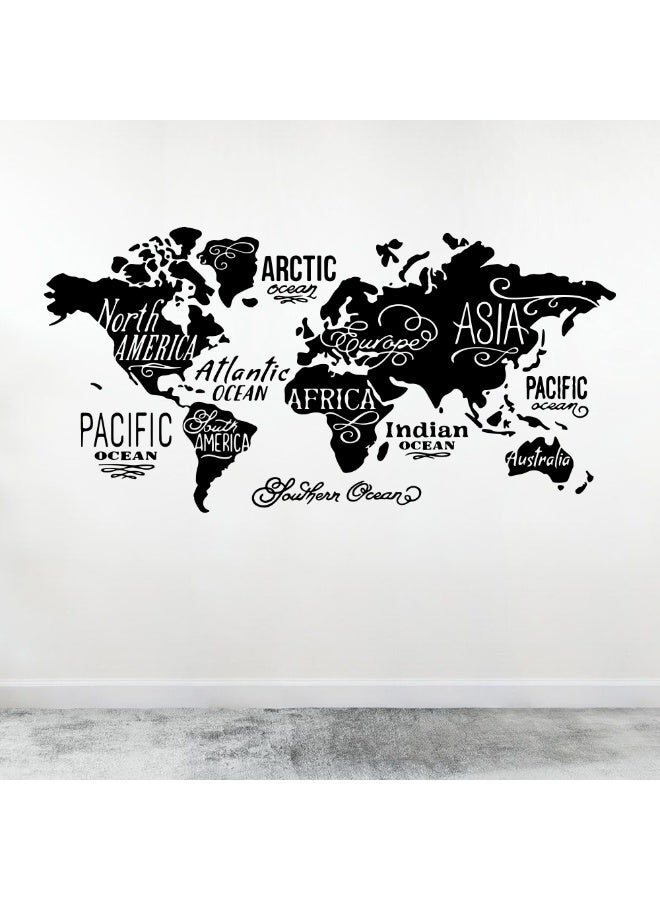 MAXPIX LLC MAXPIX- World Map Wall Vinyl Decal Sticker for Living Room, Bedroom, Nursery, Office - Image 1