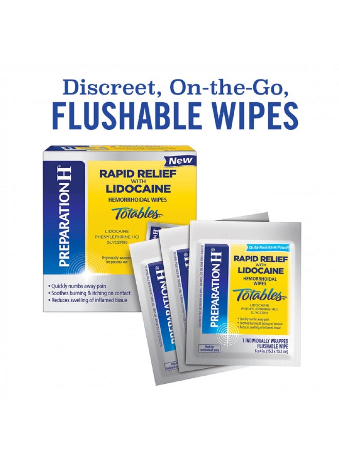 Preparation H Preparation H Rapid Relief Hemorrhoid Wipes with Lidocaine, Numbing Relief for Swelling, Pain, Burning and Itching - 20 Count  - Image 3