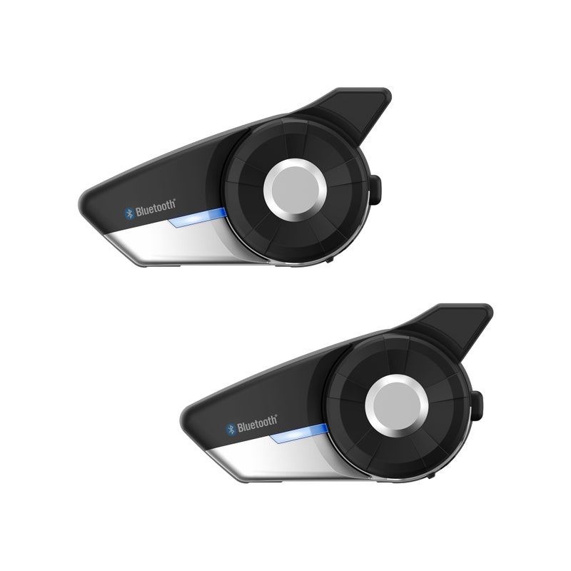 Sena 20S EVO Motorcycle Bluetooth Headset Communication System with HD Speakers Dual Pack