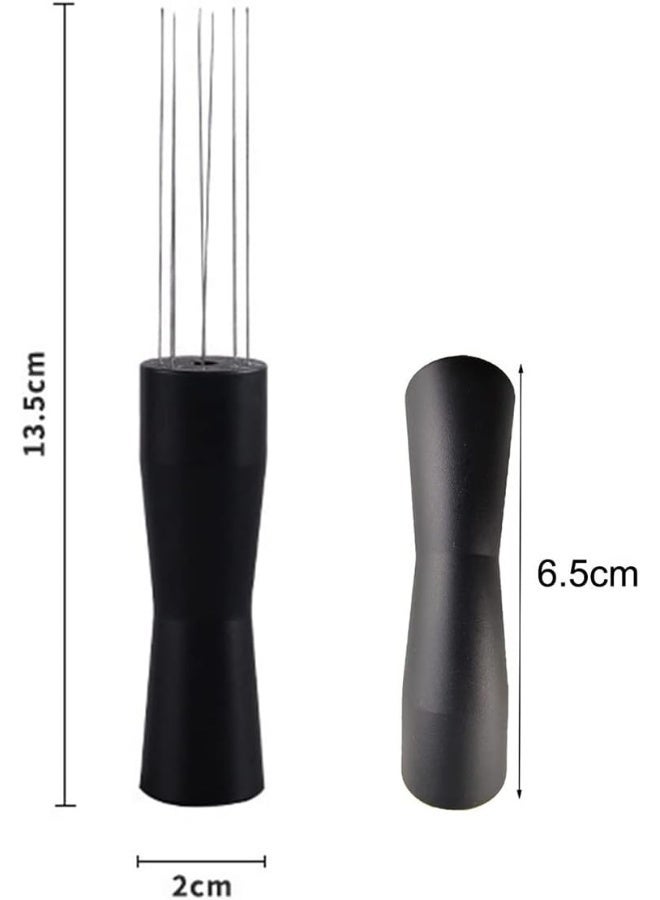 ECVV Espresso Coffee Stirrer Professional Barista Hand Distribution Tool Stainless Steel Needle Type Coffee Tamper Tool Stirring Tamper Black - Image 5