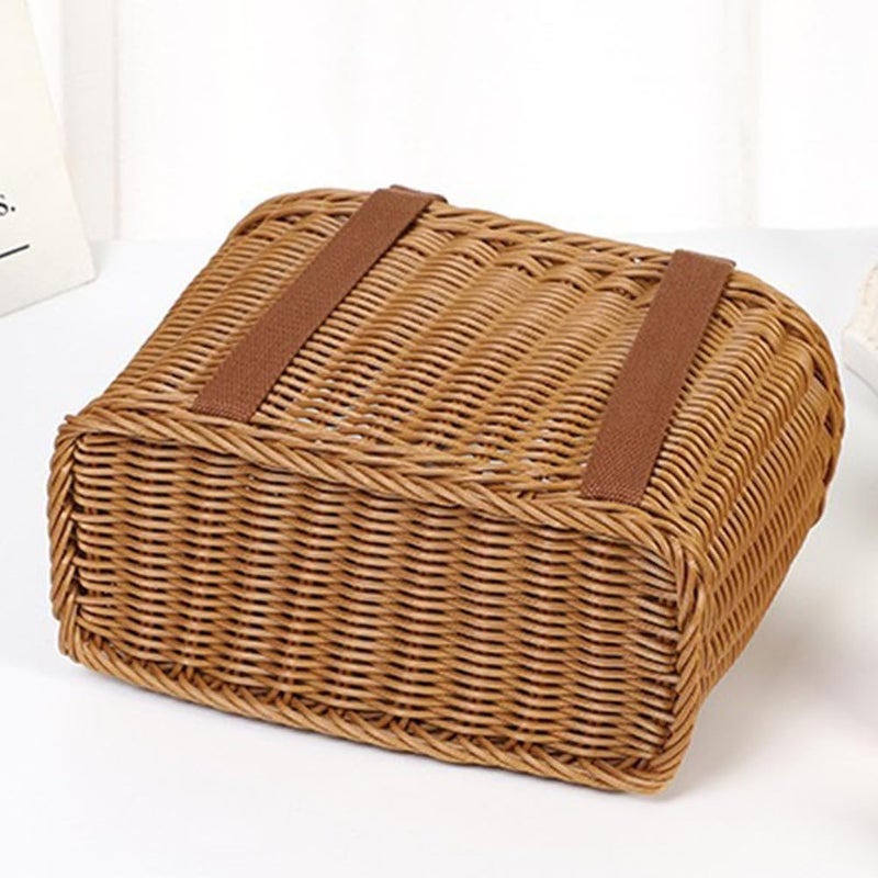 Shapeazy Wicker Shopping Basket with Handles â€“ Reusable Handwoven Market Basket for Groceries, Farmers Market, Foraging, Picnic, Flower Gathering & Home Storage â€“ Lightweight Wicker Tote (L) - Image 4