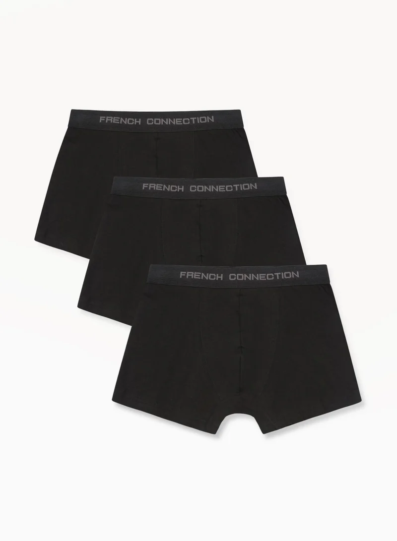 فرنش كونكشن 3 Pack Black Solid Briefs