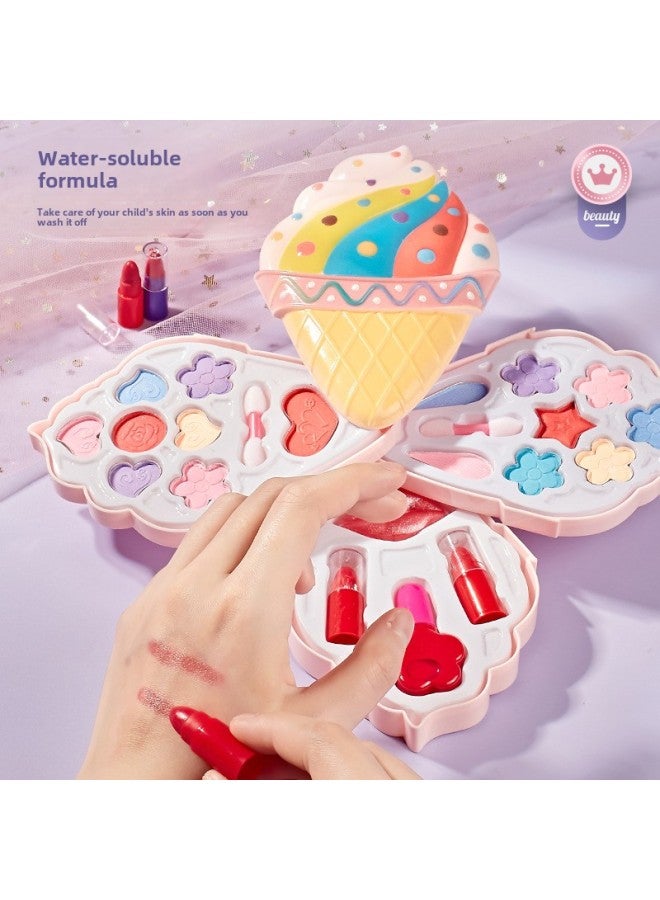 Children's Makeup Toys Cosmetics Rotating Box Girls Play Home Lipstick Nail Polish Hair Clip Beauty Birthday Gift-Color:B Unicorn Three-layer Makeup Box Set-Specifications:Chinese Color Box-One Piece For Hair - Image 4