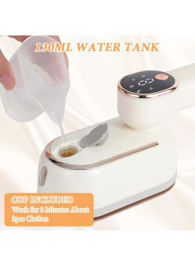 أديلي مكواة بخار محمولة للسفر بقوة 1200 واط مع شاشة LCD و3 مستويات بخار وتسخين سريع خلال 20 ثانية ومقبض دوار 180° للاستخدام في المنزل والسفر - Image 5