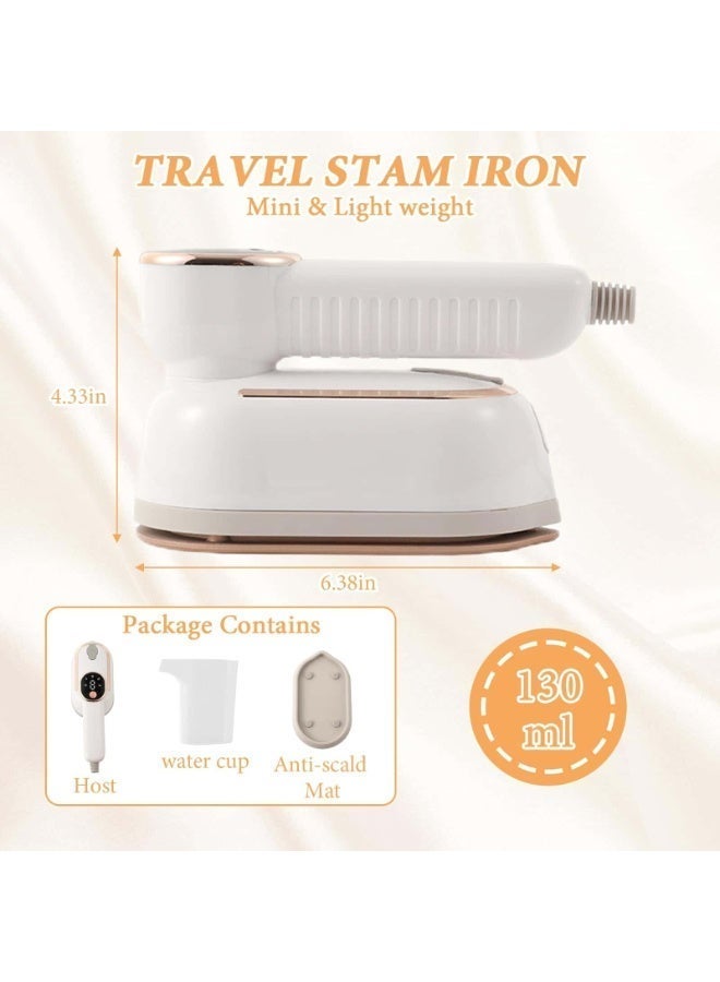 أديلي مكواة بخار محمولة للسفر بقوة 1200 واط مع شاشة LCD و3 مستويات بخار وتسخين سريع خلال 20 ثانية ومقبض دوار 180° للاستخدام في المنزل والسفر - Image 3