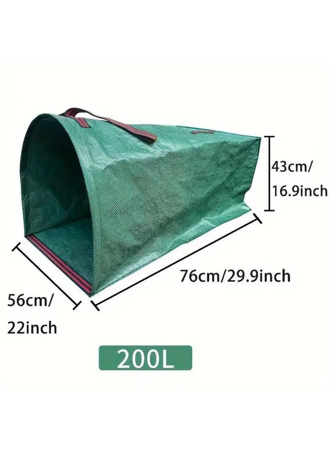 270L Reusable Leaf Collection Bag Set Semi Circular Design Heavy Duty Tear Resistant Yard Waste Garden Cleanup Outdoor Organization Lawn Care Gardening Branch Bags Trash Collection - Image 4
