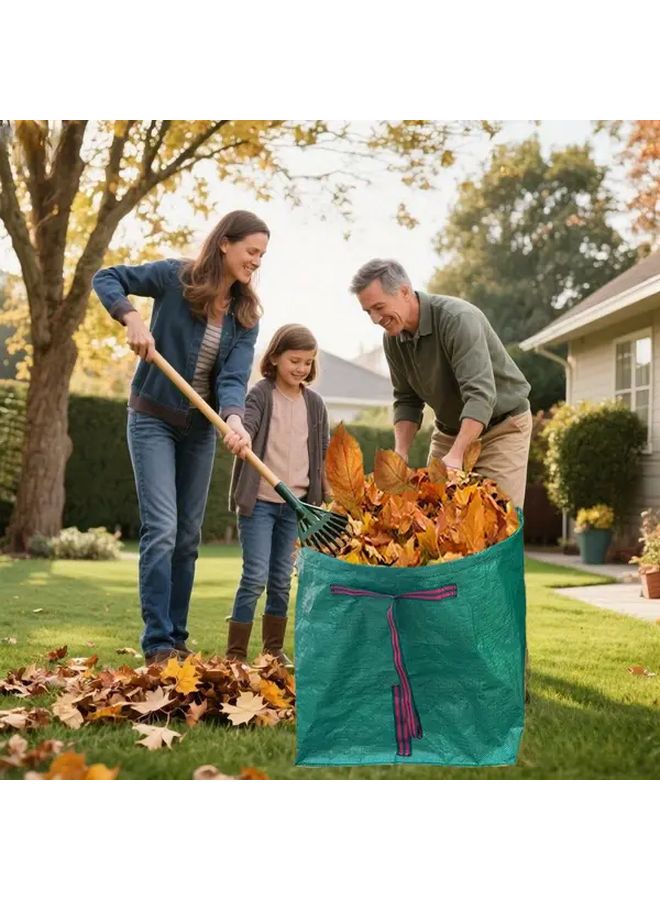270L Reusable Leaf Collection Bag Set Semi Circular Design Heavy Duty Tear Resistant Yard Waste Garden Cleanup Outdoor Organization Lawn Care Gardening Branch Bags Trash Collection - Image 2