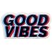 Rocking Planet Good Vibes Patch Embroidered Biker Applique Iron On Sew On Emblem - Image 2