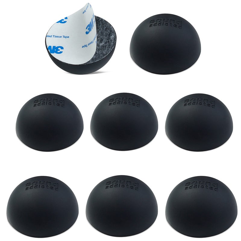 Sound Addicted Subble 18  8 Pack Isolation Feet Suitable for 6  8 inch Speakers The Hemisphere Bumper with Adhesive Will Prevent Vibrations and Improve The Sound of Your Monitors  Subble