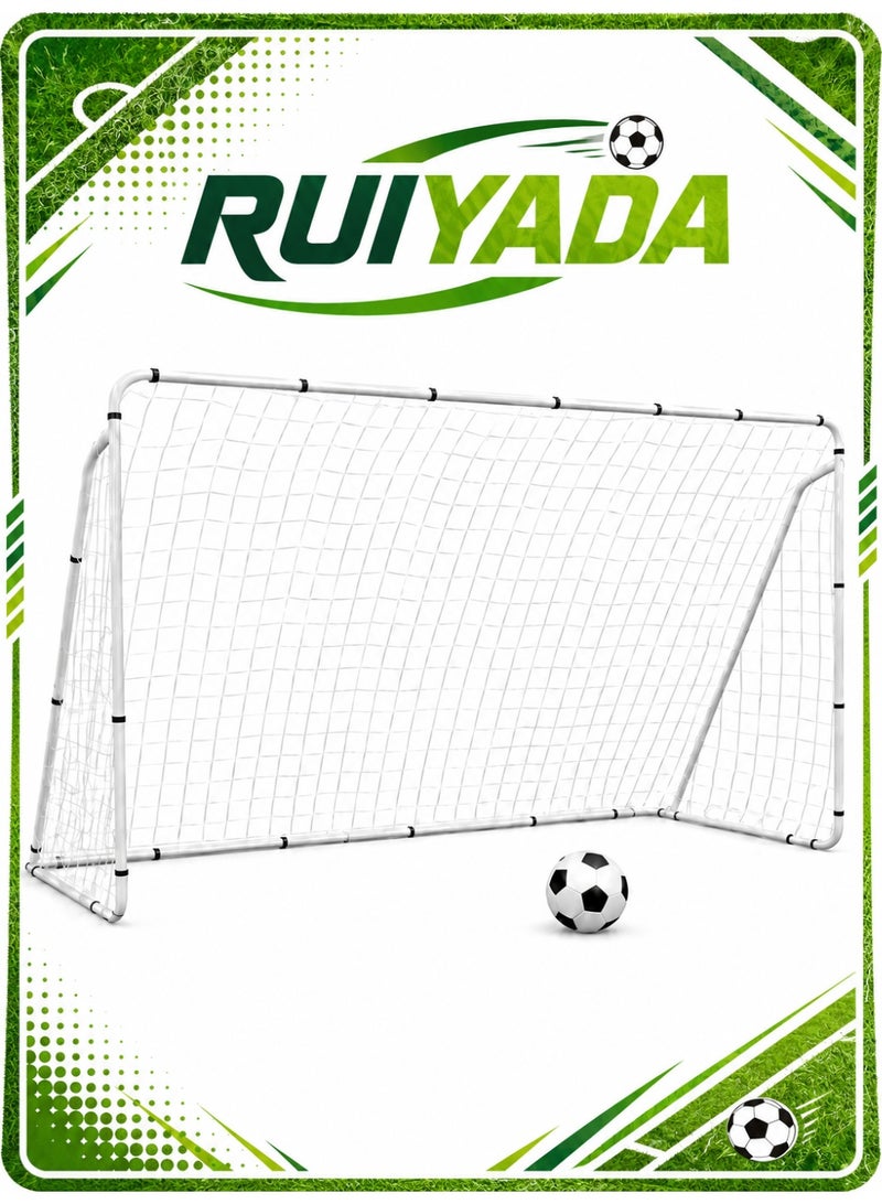 RUIYADA Portable Soccer Goal for Backyard 240x90x150 Kids Adults Soccer Net and Frame for Home Backyard Practice Training Goals Soccer Training Equipment - Image 1