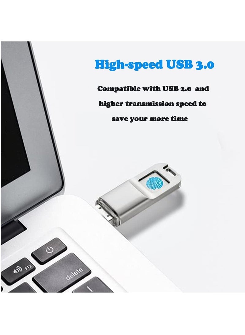 Fingerprint USB3.0 Encrypted Flash Drive 64G Memory Stick Pen Zip Drive Biometric Security Protection Thumb Drive for PC Smartphone Laptop. - Image 4