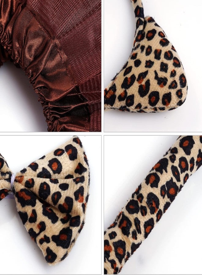 Marrywindix Brown Leopard Costume Tutu Set Animal Fancy Dress Costume Kit Halloween Party Dress Up Accessories - Image 5