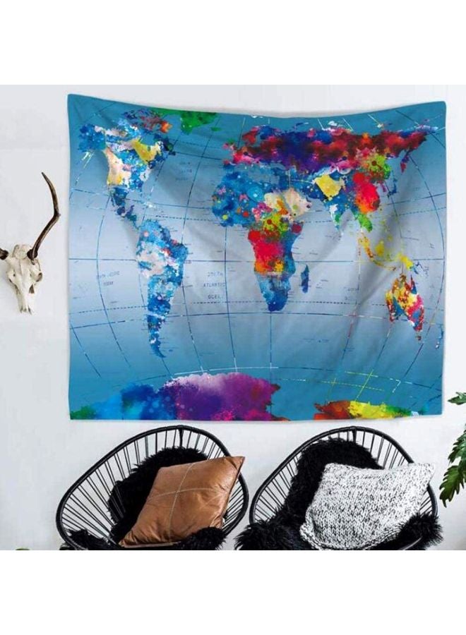 World Map Printed Beach Towels Blue/Red/Purple - Image 2