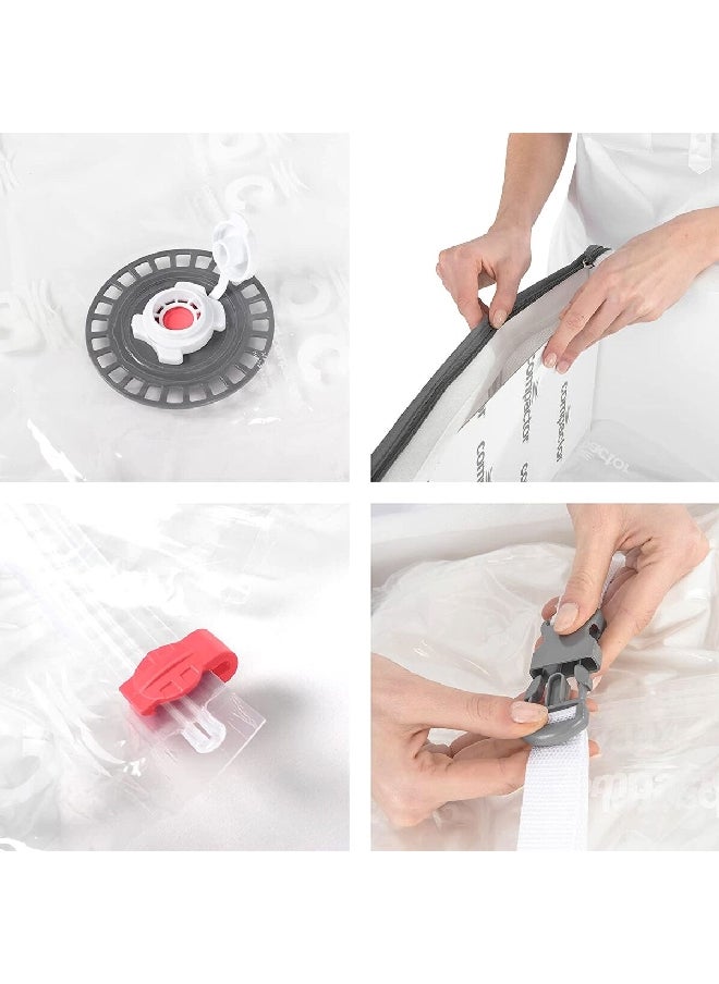 COMPACTOR Zipper Closure Space-Saving Vacuum Storage Bag White and Grey 145 L RAN3592  - Image 4
