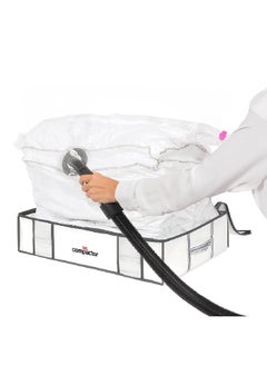 COMPACTOR Zipper Closure Space-Saving Vacuum Storage Bag White and Grey 145 L RAN3592  - Image 3