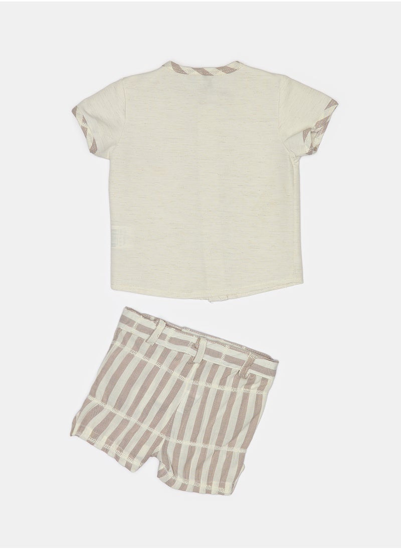 Babydola - Baby Boys Occasion Shirt & Short Set - Image 1