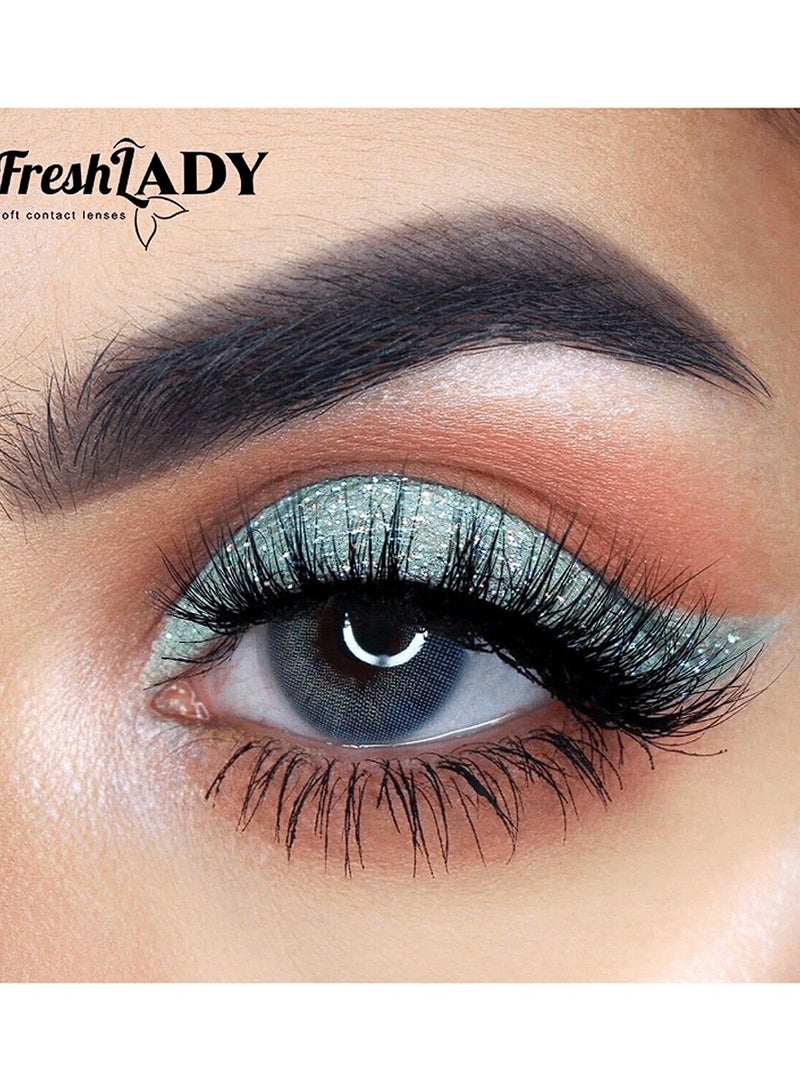 FRESH LADY Soft Contact Eye Lenses Light Blue-1 Year Disposable - Image 1
