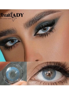 FRESH LADY Soft Contact Eye Lenses Light Blue-1 Year Disposable  - Image 2