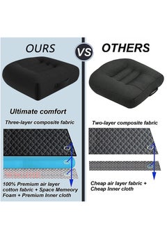 Arabest Booster Seat Cushion Posture Cushion Portable Breathable Mesh, Effectively Increase The Field of View by 12cm/ 4.7in, Ideal for Office, Home, Angle Lift Seat Cushions,Black  - Image 4