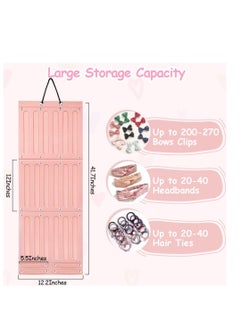 GUDOO Headband Holder Hair Bows Organizer Bow Holder for Girls Hair Bows Sunglasses Organizer Hanging Dust-Proof Storage Rack Head Band Holder Wall Hanging Decor for Baby Girls Room  - Image 3