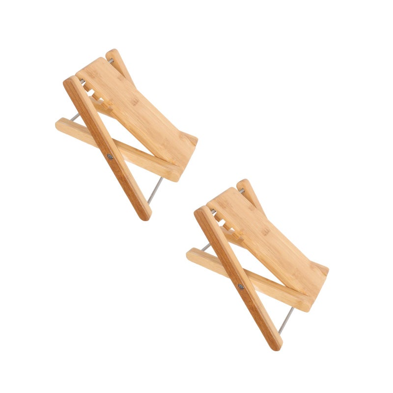 2pcs Beauty Nail Foot Stool Adjustable Folding Guitar Foot Pedal - Image 1