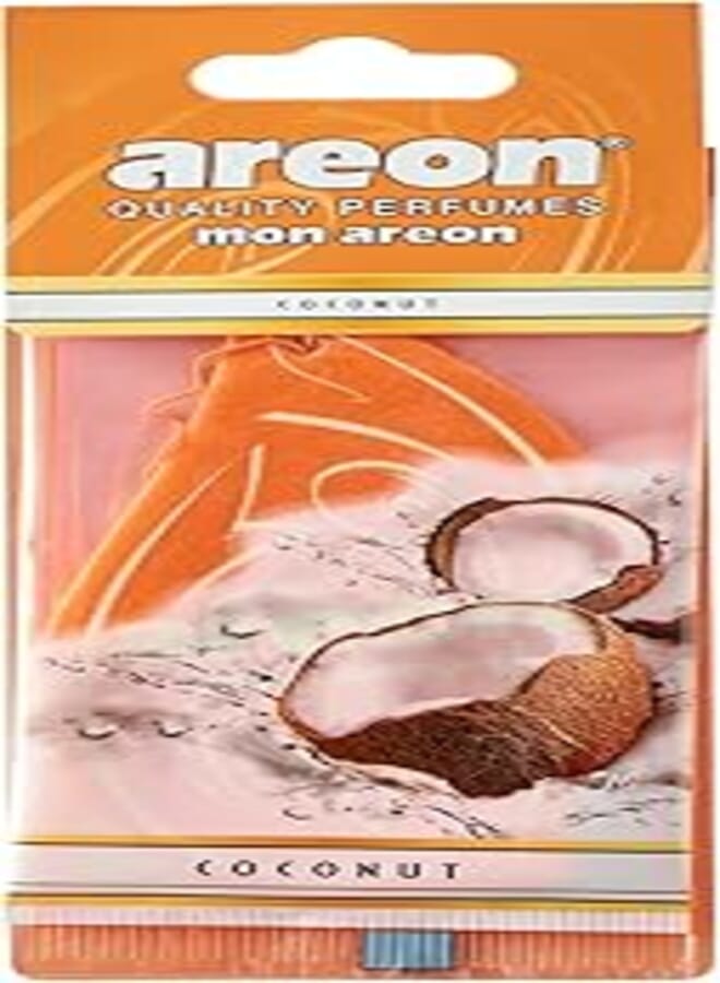 mon areon card freshener - coconut - for car