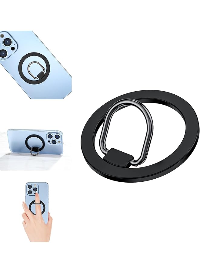 Green Tiger Magnetic Phone Ring Holder, Magnetic Phone Grip, Black Finger Ring Grip and Stand for Magsafe Phone Grip Adjustable Magnetic Phone Grip, Compatible with MagSafe Accessories, for iPhone 14 13 12 - Image 1
