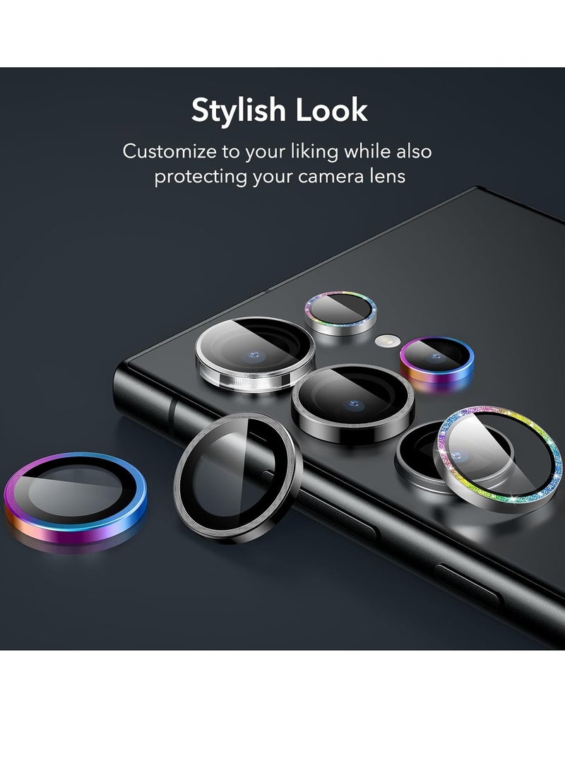 إلترازون Samsung Galaxy S24 Ultra Camera Lens Protector, Individual Lens Protectors, Scratch-Resistant Ultra-Thin Tempered Glass with Aluminum Edging, Galaxy S24 Ultra Case Friendly, 1 Set, Black - Image 5
